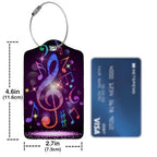 Colorful Musical Notes Luggage Tags for Suitcases (Colorful Musical Notes)