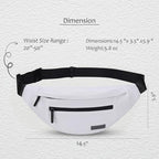Large White Crossbody Bags for Women Fanny Pack with 4 (Top Zip White / Large)