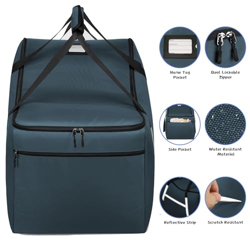 Infant Car Seat Travel Bag for Airplane Compatible with All Nuna Pipa Car Seat and Base (Blue)