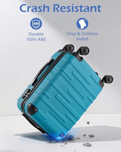 Hardside ABS Luggage (dark green / Medium (24 In))