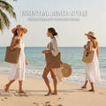 Straw Beach Tote Bag (Brown)