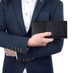 Leather Checkbook Cover Wallet for Men with RFID Blocking (Black)