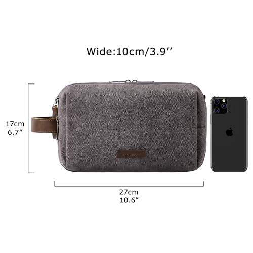 Toiletry Bag for Men (Grey / Medium)