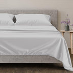 100% Egyptian Cotton Split King Sheets Sets for Adjustable Bed (Split King / 03 - Silver)