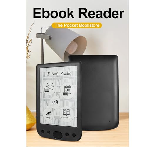 6 Inch E Reader Digital Reader Electronic Book Reader with 800x600 High Resolution Screen Multifunctional Navigation Buttons for PDF EPUB TXT DOC FB2 MOBI (8G / 8G)