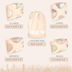 5 Set Packing Cubes for Travel with Laundry Bag (5 Set - Cream / Set of 5)