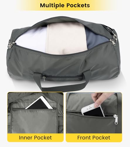 24 Inches Foldable Gym Bag (24 Inches Grey / 24 INCHES)