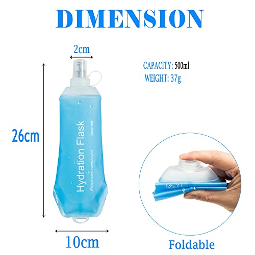500ML Soft Flask (Blue Pack of 2-500ml)