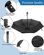 4 Pack Umbrellas for Rain (Navy Blue, Black)