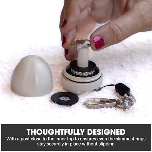 Waterproof Ring Holder Keychain for Travel & Gym (Desert Pink / 1 pack)