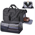 2 in 1 Garment Duffle Bags for Travel Mens Carry (Black Mesh Storage)