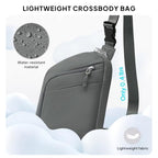 Anti Theft Crossbody Bag for Women Men (3-dark Grey)