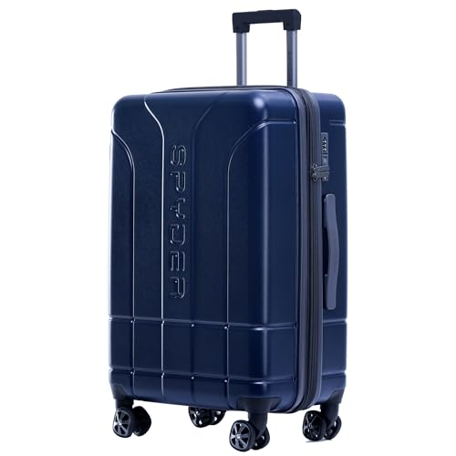 Carve 25 Inch Medium Expandable Hardside Upright Suitcase (Navy / Medium Checked)