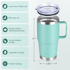 20oz Tumbler with Lid (Mint Green / 20 Ounces)