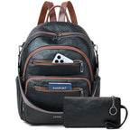 Backpack Purse for Women Laptop Backpack (Style1-black&brown)