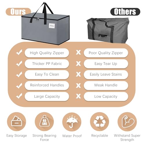 Heavy Duty Moving Bags (Grey / 93 L - 6 pcs - Regular)