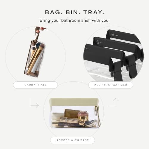 Parcel Clear Travel Kit with Zipperless Magnetic Closure (Ink / Small)