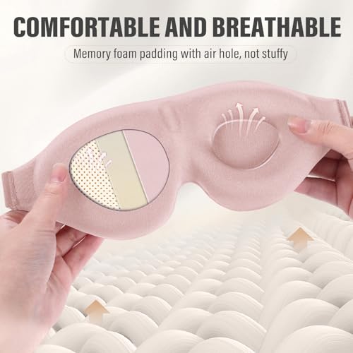 Sleep Mask for Side Sleeper (Pink)