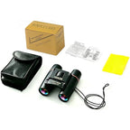 12X25 Mini Binoculars with Case & Strap (Black / 12X25)