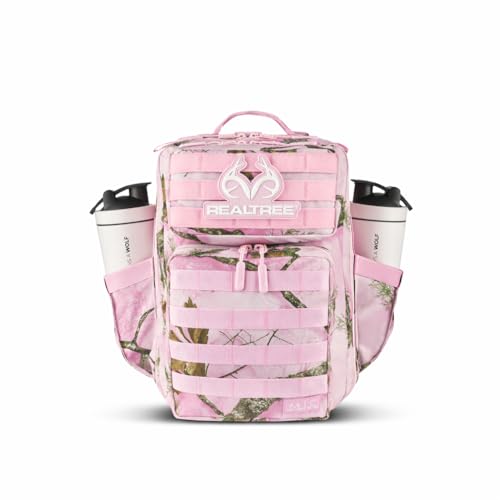 15L Slim Gym Backpack 1000D Travel EDC Daypack (Realtree Apx Flushing Pink)