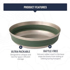 Detour Stainless Steel Collapsible Bowl (Bombay Brown / Large)