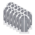 Garment Bags for Hanging Clothes Breathable Suit Bag (24'' x 40''/12 Pack / White-Translucent)