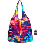Standard 19L Tote Foldable Packable Reusable Grocery Shopping Bag (Pixels)