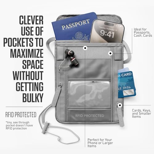 Travel Neck Wallet (One Size / Sleek Silver)