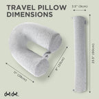 Twist Memory Foam Kids Travel Pillow (Mini Gray / Kids/Petite (23"))