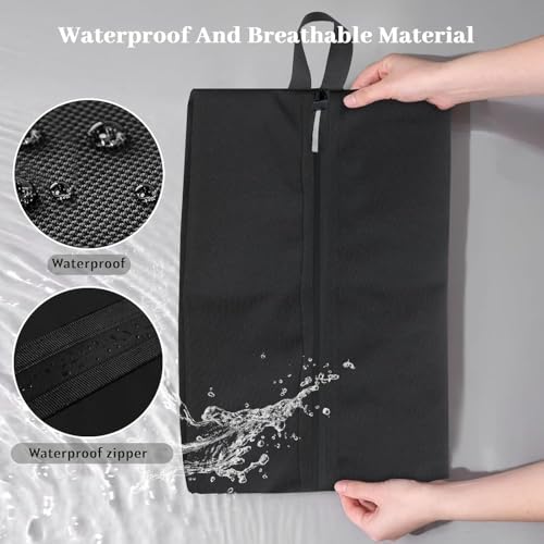 Shoe Bag for Travel (Black-hei / 16.5 × 9.8 Inches | 2-Pack)