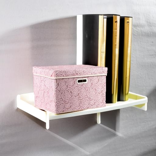 Larger Collapsible Storage Bin with Lid [1 (Pink / Large(1-Pack))
