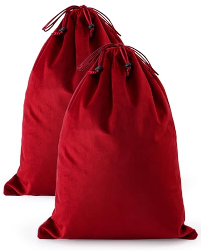 2 Pcs Shoe Bags for Travel (Rio Red / 17.3"x12.6")