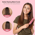 6 PCS Rat Tail Hair Parting Combs (Pink+Yellow+Green)