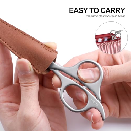 4.7" Stainless Steel Nose Hair Scissors (Matte Silver)