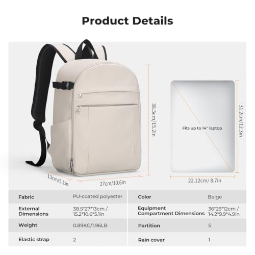 Camera Backpack (08-beige&black)