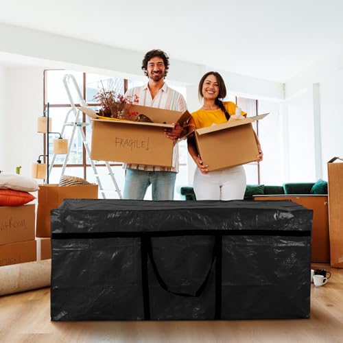 4 Pcs 149 Gallon Extra Large Moving Bags Heavy Duty Storage Bag (149 Gallon / Black)