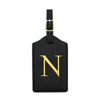Luggage Tag PU Leather for Suitcase Baggage Handbag Travel Bag Label Suitcase Tag Label Tag w. Name Card & Privacy Cover (N)