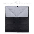 40 Degree Sleeping Bag for Adults (40F-84" x 40" Right Zip / Black Gray)
