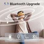 Sleep Mask Bluetooth 5.4 Headphones Soft Wireless Headband Eye Mask Blackout with Microphone (Gold)