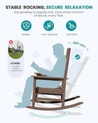 Outdoor Rocking Chair Set of 4 (Brown / 4 Packs)