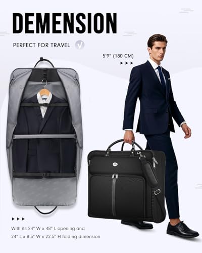 Mens Garment Bags for Travel (Black)