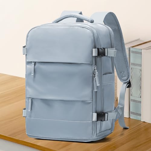 Travel Backpack For Women Men (25l / Gray Blue)