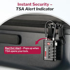 TSA Approved Luggage Locks and Lost & Found Tags (Black 2 & TSID)