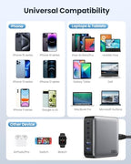 USB C Charger Block 200W[2026 Upgraded] GaN III 6 Port Fast Charging Station Hub (Black / 200W)