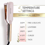 Titanium Flat Iron Hair Straightener Large with Infrared (Champagne / 1.8 Inch Plate)