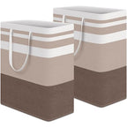 2 Pack Large Laundry Basket (125L / Brown)