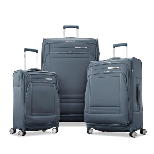 UpLIFT Lightweight Large Checked Softside 3 (3-Piece Set (CO/MD/LG) / Elemental Blue)