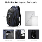 Design Travel Laptop Backpack for Men with USB SD803 (Black/Blue / Standard)