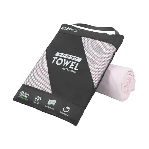Microfiber Towel Quick Dry Camping & Travel & Gym Towel. Compact (Pale Pink / 72.00" x 40.00")