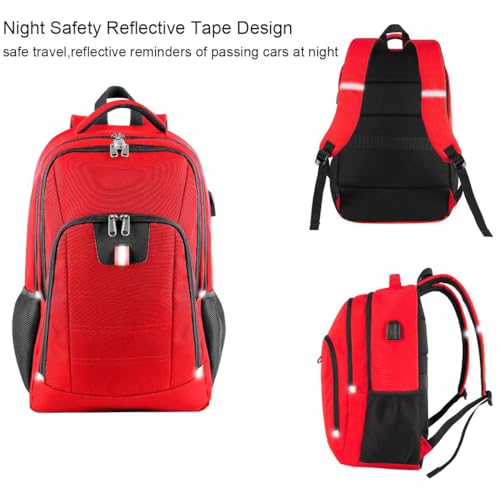Laptop Backpack for Men (Large / Red)